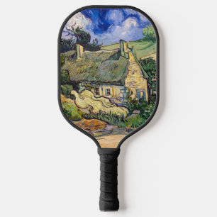 Vincent Van Gogh - Strohdachhäuser in Cordeville Pickleball Schläger