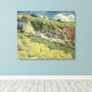 Vincent van Gogh - Strohdachhäuser Leinwanddruck