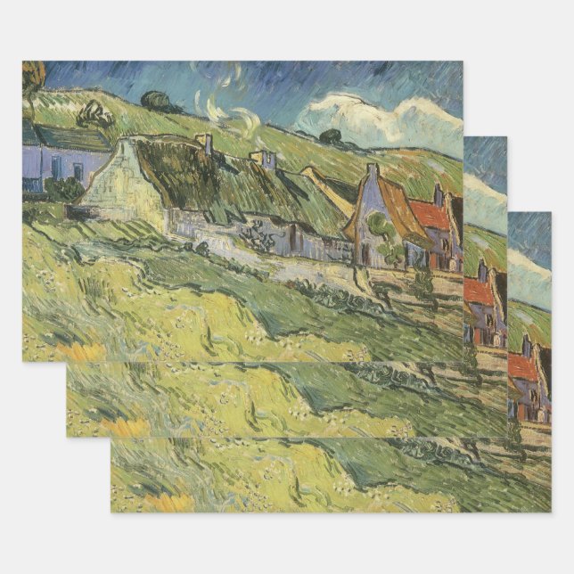 Vincent van Gogh - Strohgepflasterte Hütten Geschenkpapier Set (Set)