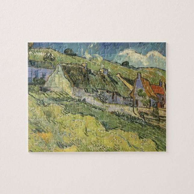 Vincent van Gogh - Strohgepflasterte Hütten Puzzle (Horizontal)