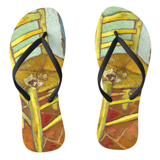 Vincent Van Gogh Stuhl mit Pfeife Flip Flops (Fußbett)
