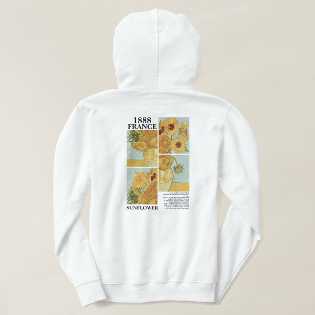 Vincent Van Gogh Sunflowers 1888 Art  Hoodie (Design Rückseite)
