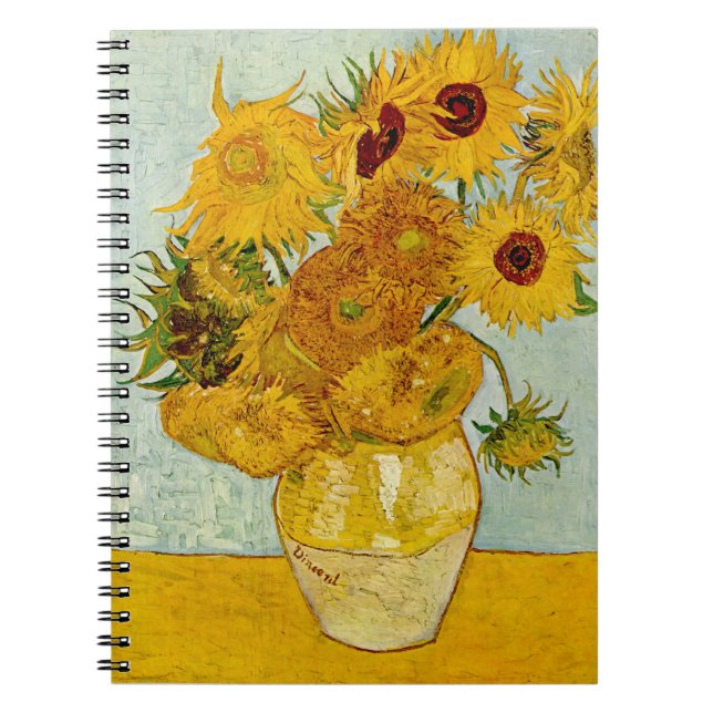 Vincent Van Gogh Sunflowers Notizblock (Vorderseite)