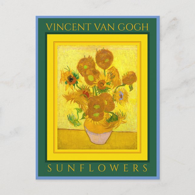 VINCENT VAN GOGH ...SUNFLOWERS POSTCARD POSTKARTE (Vorderseite)