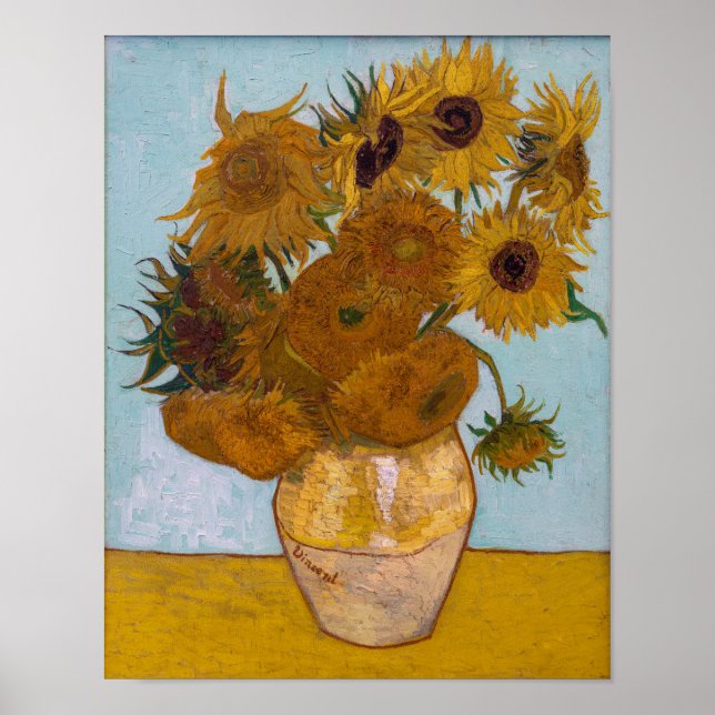 Vincent Van Gogh Sunflowers Poster (Vorne)