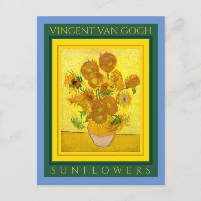 VINCENT VAN GOGH ...SUNFLOWERS ... Postkarte (Vorderseite)