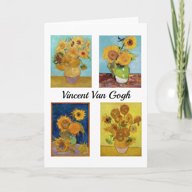 Vincent Van Gogh Sunflowers Serie Karte (Vorderseite)