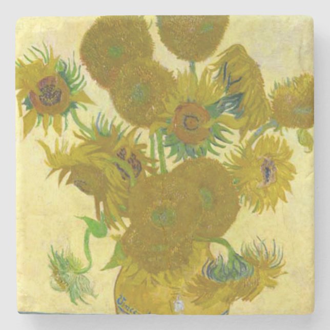 Vincent Van Gogh Sunflowers Steinuntersetzer (Vorderseite)