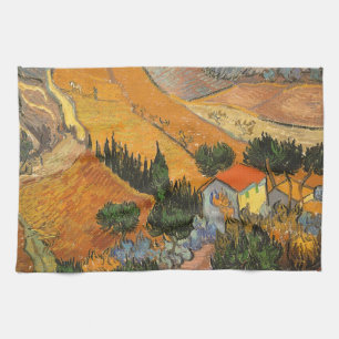 Vincent van Gogh - Tal mit Pflüger Handtuch