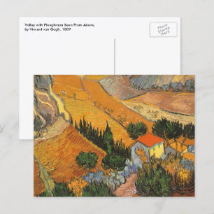 Vincent van Gogh - Tal mit Pflüger Postkarte