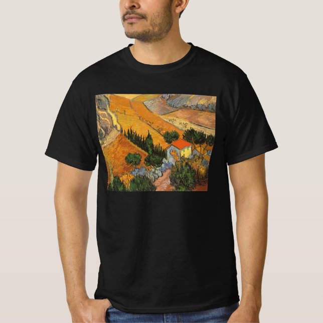 Vincent van Gogh - Tal mit Plowman T-Shirt (Vorderseite)
