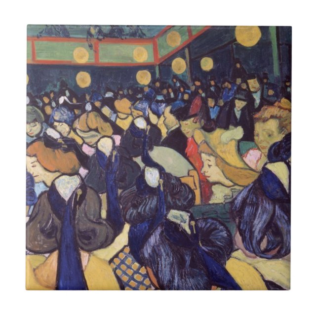 Vincent Van Gogh - Tanzsaal in Arles Fliese (Vorderseite)