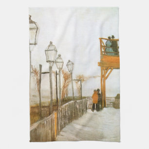 Vincent van Gogh - Terrasse und Aussichtsplattform Geschirrtuch
