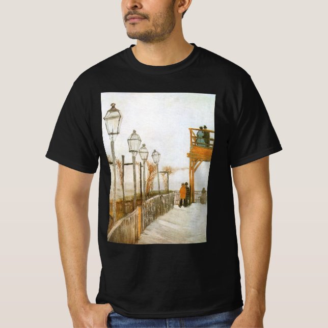 Vincent van Gogh - Terrasse und Beobachtungsdeck T-Shirt (Vorderseite)