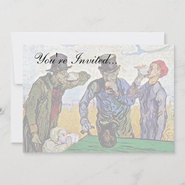 Vincent Van Gogh - The Drinkers - Fine Art Einladung (Vorderseite)