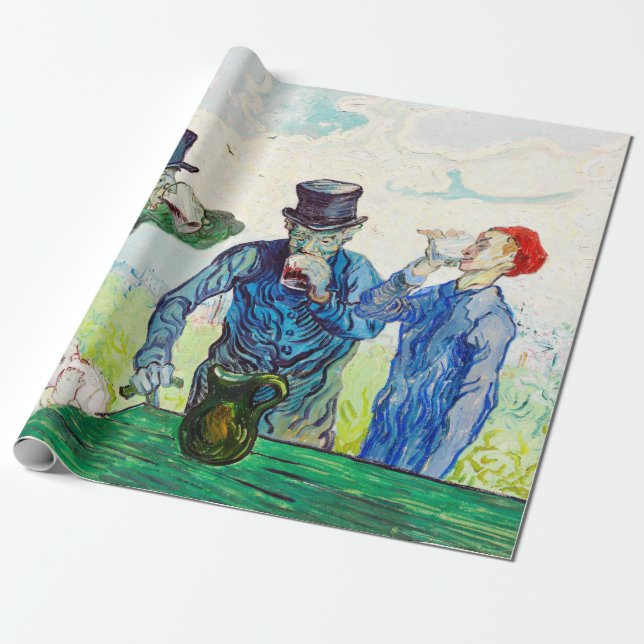 Vincent Van Gogh The Drinkers Fine Art Geschenkpapier (Ungerollt)