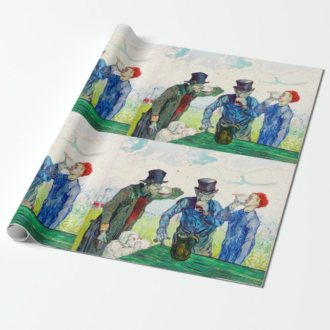 Vincent Van Gogh The Drinkers Fine Art Geschenkpapier (Ungerollt)
