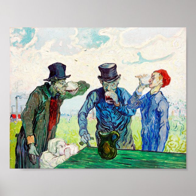Vincent Van Gogh The Drinkers Fine Art Poster (Vorne)