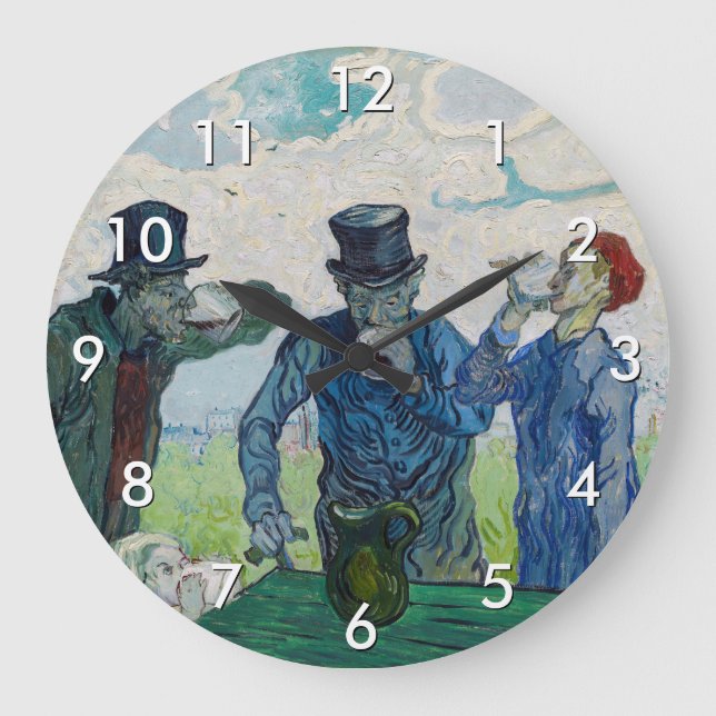 Vincent van Gogh - The Drinkers Große Wanduhr (Vorderseite)