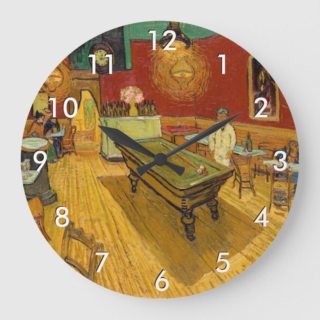 Vincent van Gogh - The Night Café Große Wanduhr (Vorderseite)