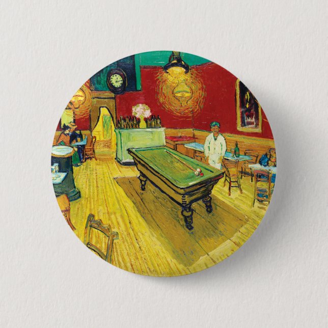 Vincent Van Gogh The Night Cafe (Le café de nuit) Button (Vorderseite)