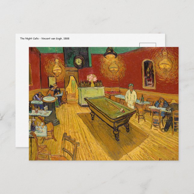 Vincent van Gogh - The Night Café Postkarte (Vorne/Hinten)