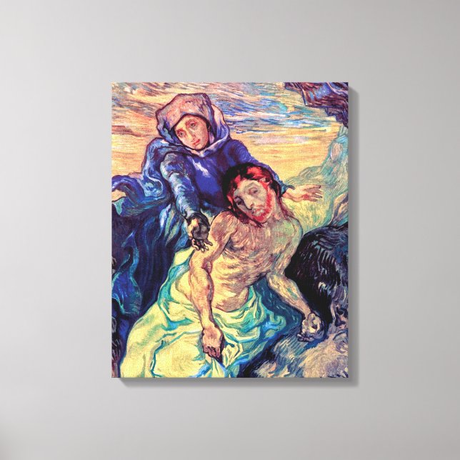 Vincent Van Gogh - The Pieta - Jesus & Jungfrau Ma Leinwanddruck (Vorderseite)