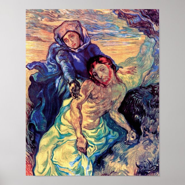 Vincent Van Gogh - The Pieta - Jesus & Jungfrau Ma Poster (Vorne)
