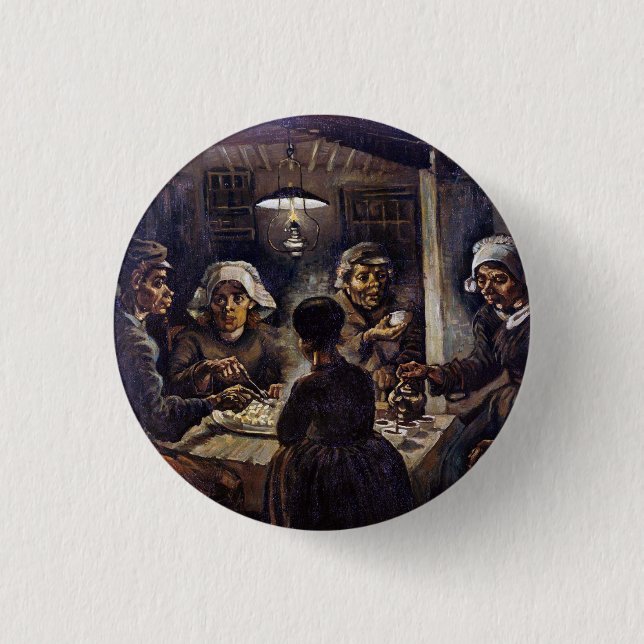 Vincent Van Gogh The Potato Eaters Fine Art Button (Vorderseite)