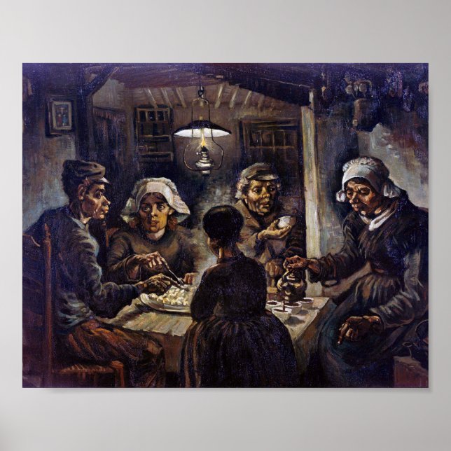 Vincent Van Gogh The Potato Eaters Fine Art Poster (Vorne)