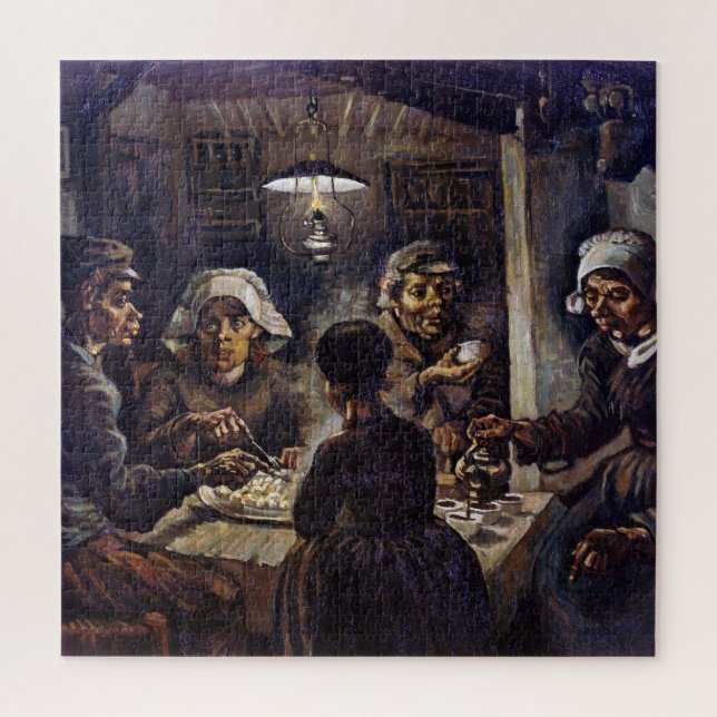 Vincent Van Gogh The Potato Eaters Fine Art Puzzle (Vertikal)