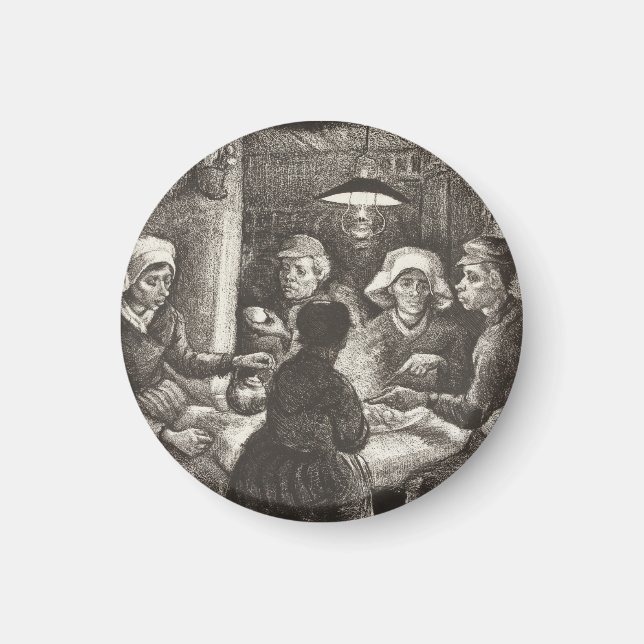 Vincent Van Gogh The Potato Eaters Lithograph Magnet (Vorne)