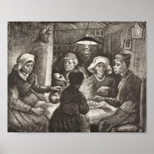 Vincent Van Gogh The Potato Eaters Lithograph Poster