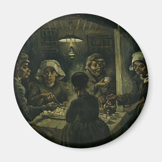 Vincent Van Gogh The Potato Eaters Malerei. Kunst Magnet (Vorne)