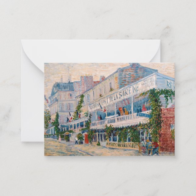 Vincent van Gogh - The Restaurant de la Sirene Mitteilungskarte (Vorderseite)