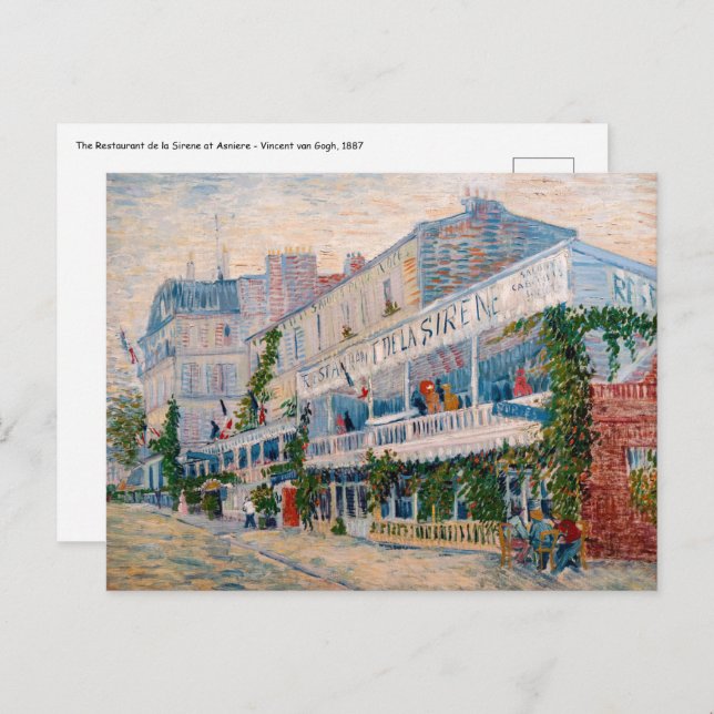 Vincent van Gogh - The Restaurant de la Sirene Postkarte (Vorne/Hinten)