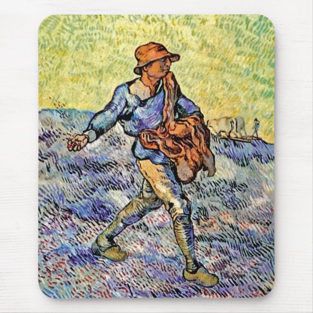 Vincent Van Gogh - The Sower - Fine Art Malerei Mousepad (Vorne)