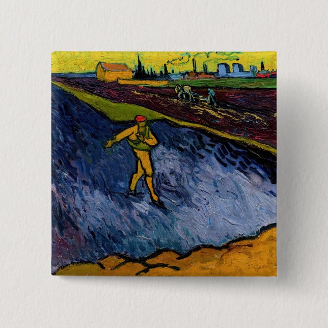 Vincent van Gogh - The Sower: Outskirts of Arles Button (Vorderseite)