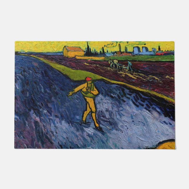 Vincent van Gogh - The Sower: Outskirts of Arles Fußmatte (Vorderseite)