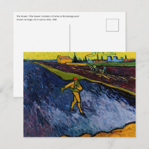 Vincent van Gogh - The Sower: Outskirts of Arles Postkarte
