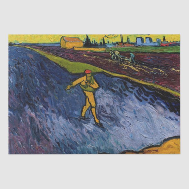 Vincent van Gogh - The Sower: Outskirts of Arles Seidenpapier (Vorderseite)