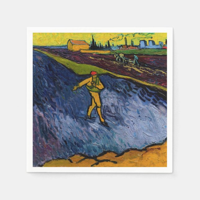 Vincent van Gogh - The Sower: Outskirts of Arles Serviette (Vorderseite)