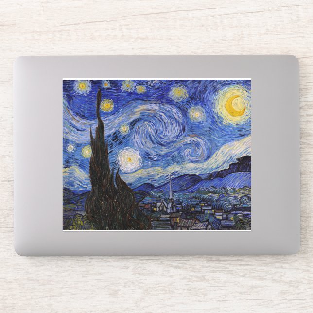 Vincent Van Gogh - The Starry night Aufkleber (Computer)
