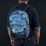 Vincent Van Gogh The Starry Night Bedruckter Rucksack<br><div class="desc">Vincent Van Gogh's The Starry Night Detail</div>