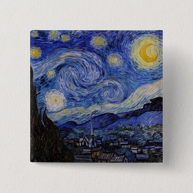 Vincent Van Gogh - The Starry night Button (Vorderseite)