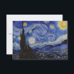 Vincent Van Gogh - The Starry night Dankeskarte<br><div class="desc">The Starry Night / La nuit etoilee - Vincent Van Gogh im Jahr 1889</div>
