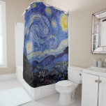 Vincent Van Gogh - The Starry night Duschvorhang<br><div class="desc">The Starry Night / La nuit etoilee - Vincent Van Gogh im Jahr 1889</div>