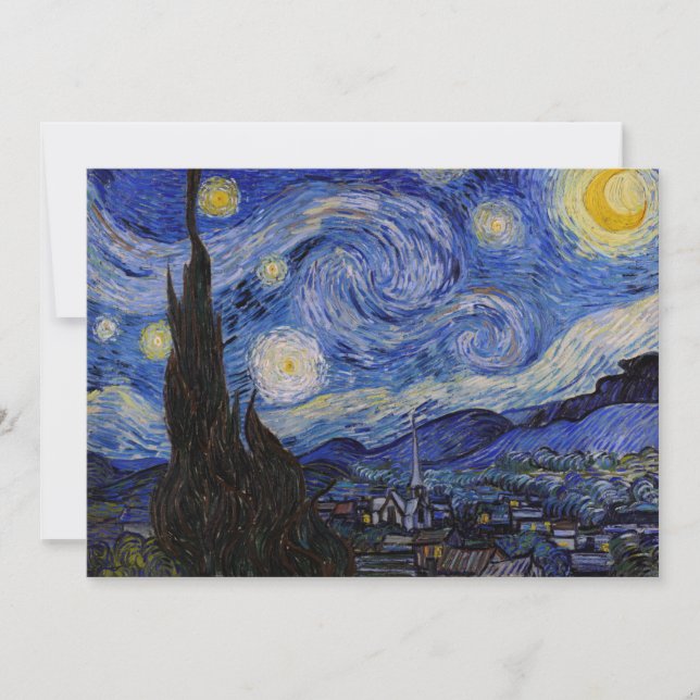 Vincent Van Gogh - The Starry night Einladung (Vorderseite)