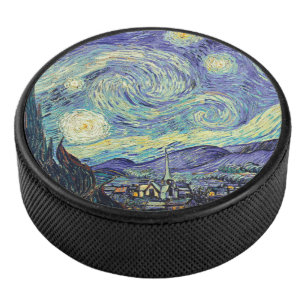 Vincent Van Gogh The Starry Night Eishockey Puck