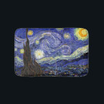 Vincent Van Gogh - The Starry Night Fine Art Badematte<br><div class="desc">Vincent Van Gogh's The Starry Night. Das Öl auf Leinwand aus dem Jahr 1889, die Starry Night wurde gemalt, während Van Gogh im Asyl in Saint-Remy, Frankreich, und gilt als eines seiner besten Meisterwerke. Obwohl es sich um eine Nachtszene handelt, wurde es tagsüber bemalt und repräsentiert den Ausblick aus dem...</div>